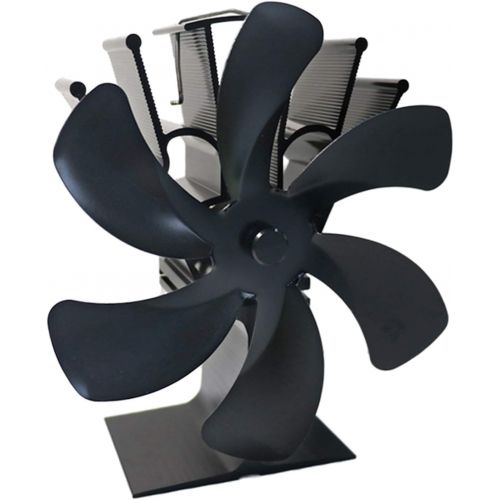  LOVIVER 6 Blades Stove Fan Heat Powered Wood/Log Burner Fan Eco Friendly Heat Circulation for Wood/Log Burner/Fireplace