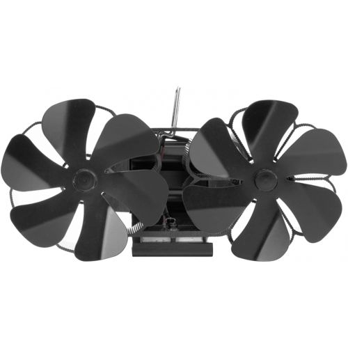  LOVIVER 12 Blades Heat Powered Stove Fan Fireplace Fan for Home Wood Log Burning Fireplace Circulating Warm Air Efficiently Home Accessories