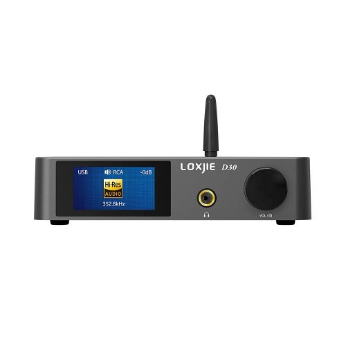  LOXJIE D30 Audio DAC & Headphone AMP ES9068AS Chip XMOS PCM 32bit/768kHz MQA DSD512 Bluetooth 5.0 APT-X JAS Hi-Res Certification, with Remote Control