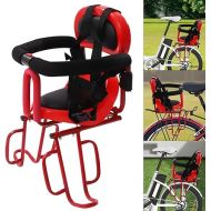 LOYALHEARTDY Child Bike Seat Rear Mount Bicycle Child Seat w/Seat Cushion U-Shaped GuardrailSafety Belt Kids Footrest Bike Rack Outdoor Child Bicycle Seats