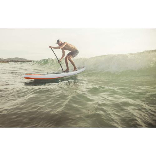  LOZOWO Outroad Inflatable SUP Stand Up Paddle Board 11FT SUP 6 Thick with Fins Thuster, Adjustable Paddle, Hand Pump and Carry Backpack