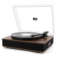 LP&No.1 Record Player, Classic Bluetooth Turntable with USB Recording, 3 Speed Vinyl with Pitch Control,Support 3-Sizes of Records