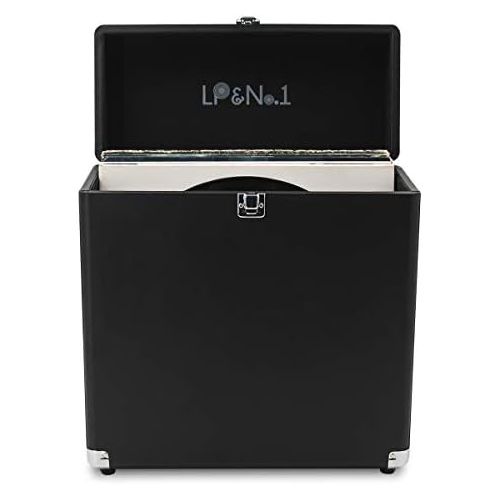  Visit the LP&No.1 Store LP&No.1 Vinyl Record Storage Box,Portable Record Carrying Case for 30+ Vinyl Albums,Black