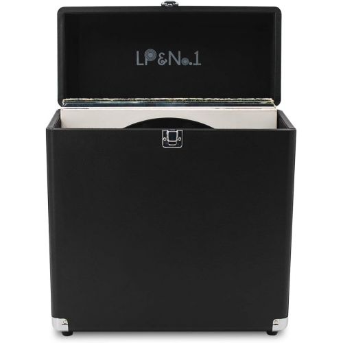  Visit the LP&No.1 Store LP&No.1 Vinyl Record Storage Box,Portable Record Carrying Case for 30+ Vinyl Albums,Black