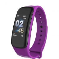 LPTJH Smart Bracelet Fitness Bracelet Dynamics Color Screen Waterproof Activity Heart Rate Monitor Blood Pressure Measurement for iOS Andriod,Purple