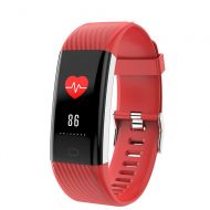 LPTJH Smart Band Color Screen IP68 Waterproof Heart Rate Fitness Bracelet Blood Pressure Oxygen Monitor Smart-Band for iOS Andriod,Red