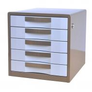 LPYMX Desktop File Cabinet, Drawer Type Metal Cabinet File Cabinet with Lock Storage Box (Color : A, Size : 300mm350mm308mm)