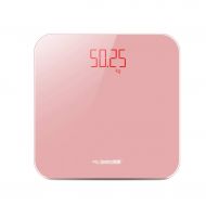 LQDZC-Electronic scale Electronic Weight Scale Accurate Number Adult Weight Loss Weighing Scale Mini Household Bathroom USB Charging Hidden Screen Display 28×28cm (Color : Rose Gold)