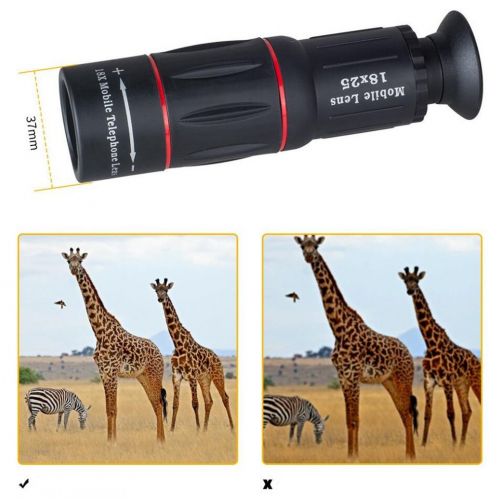  LQUIDE Cell Phone Camera Lens,Universal 18X Optical Zoom Telephoto Telescope Lens with Tripod, Professional Camera Lens for iPhone Samsung and Most Smartphones