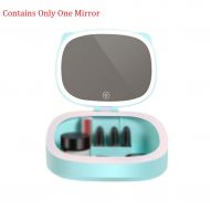 LQW HOME-makeup mirrors Led Makeup Mirror with Cosmetic Storage Box Vanity Mirror Desktop Lamp Dormitory Table Fill Light Mirror (Color : Blue, Size : 2017.519cm)