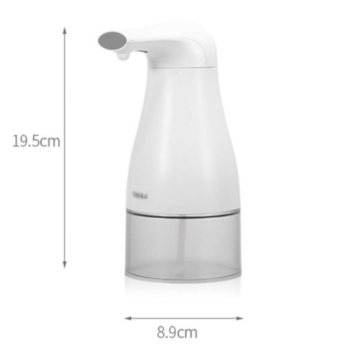  LQW HOME-soap dispenser Soap Dispenser White 250ML Automatic Induction Foam Soap Dispenser Household Suit Bathroom Smart Soap Dispenser (Color : White, Size : 19.58.9cm)