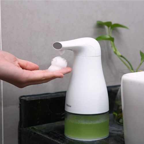  LQW HOME-soap dispenser Soap Dispenser White 250ML Automatic Induction Foam Soap Dispenser Household Suit Bathroom Smart Soap Dispenser (Color : White, Size : 19.58.9cm)