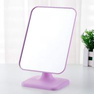 LQY Vanity Mirror,Makeup Mirror,Desktop Mirror,Large Size Table Mirror,Plastic Base, 14x14x20cm,Purple