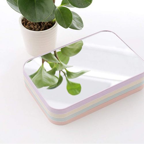  LQY HD Makeup Mirrors,Desktop Vanity Mirror,Beauty Princess Mirror,Folding Table Square Mirror,Desktop Portable Dressing Mirror,White