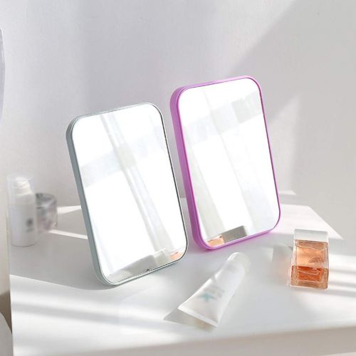 LQY HD Makeup Mirrors,Desktop Vanity Mirror,Beauty Princess Mirror,Folding Table Square Mirror,Desktop Portable Dressing Mirror,White