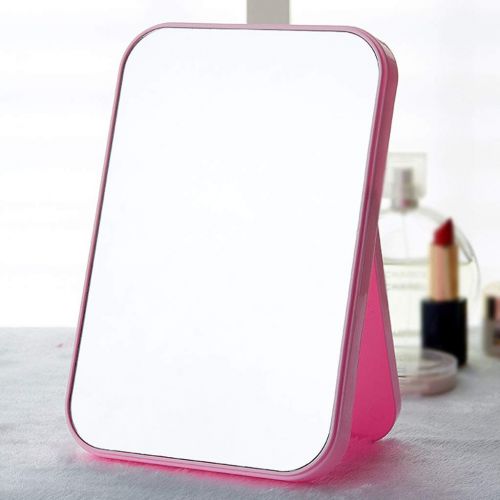  LQY Household Makeup Mirror,Desktop Folding Vanity Mirror,Portable Princess Mirror,Small Dormitory Desktop Mirror,Blue