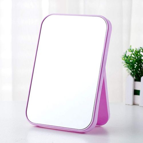  LQY Household Makeup Mirror,Desktop Folding Vanity Mirror,Portable Princess Mirror,Small Dormitory Desktop Mirror,Blue