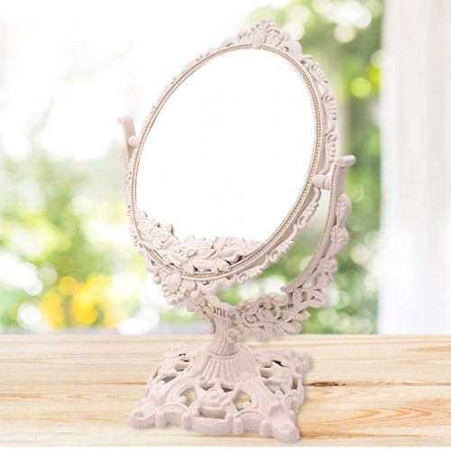  LQY Retro Table Mirror,Dressing Mirror,Desktop Makeup Mirror,Double-Sided Dormitory Girl Cosmetic Mirror,M