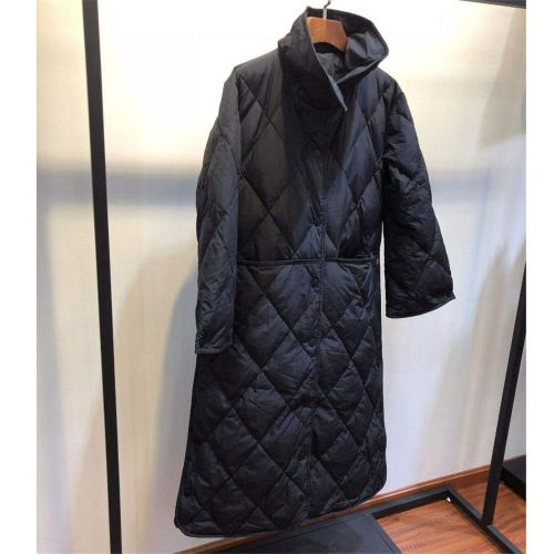  LQYRF Long Section Light Single-Breasted Diamond Slim Body Collar Black Down Jacket 51%~55% White Duck Down Polyester