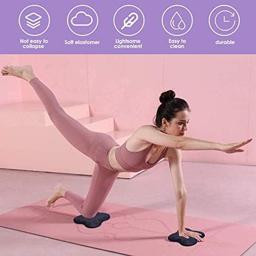  [아마존베스트]LRIO 2 pieces yoga bolster knee pads, yoga pillow, do your yoga knee pillow, minimises and supports knees, wrists and elbows, environmentally friendly, lightweight, non-slip and soft.