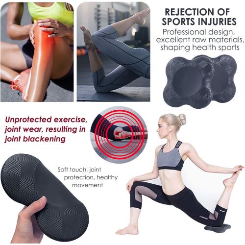  [아마존베스트]LRIO 2 pieces yoga bolster knee pads, yoga pillow, do your yoga knee pillow, minimises and supports knees, wrists and elbows, environmentally friendly, lightweight, non-slip and soft.