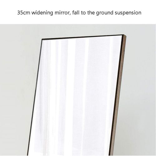  LRXG Full Length Mirror,Wooden Rectangle Free Standing Adjustable Stand Wall Mounted Floor Mirror for Bedroom Hall Mirror R01 (Color : Walnut Color)