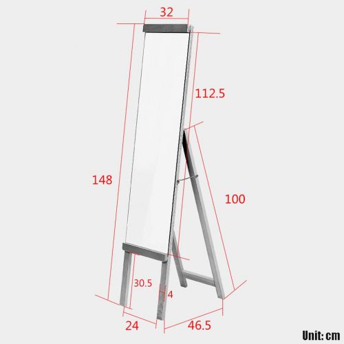  LRXG Full Length Mirror,Solid Wood Rectangle Free Standing Foldable Floor Mirror for Bedroom Hall Mirror (Color : Walnut Color)