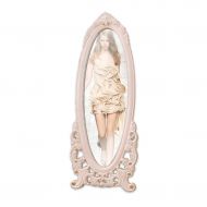 LRXG Full Length Mirror,European Style Resin Free Standing Carved Floor Mirror for Bedroom Hall HD Mirror it can Move R01