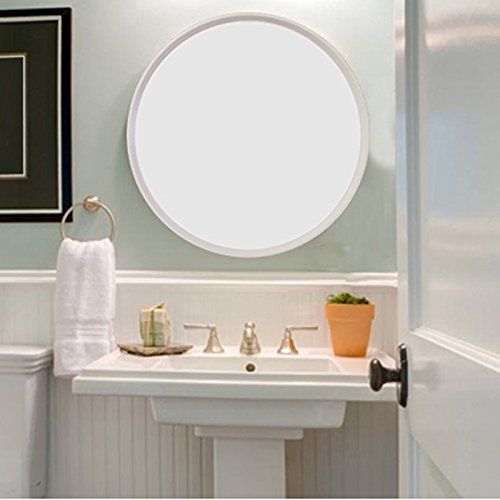  LRXG Cosmetic Mirror Full Solid Wood Nordic Circular Wall-Mounted Bathroom Toilet Mirror Wall Decoration Makeup Hanging Mirror (Size : 8080cm)