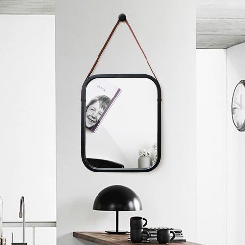  LS bathroom mirror Bamboo Bamboo Natural/White/Black Wall-Mounted Environmental Materials Waterproof and Moisture Resistant to Distortion Hook Adjustable Sling Suitable for All Occ