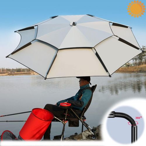  L＆S Large Beach Umbrella, Windproof Umbrella for Fishing Outdoor Patio Deck Sand, Adjustable Tilt,UV Protection, Sun Shelter, Portable Carry Bag (Size : 2.6M/8.5ft)