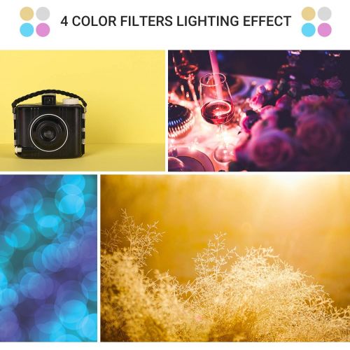  [아마존베스트]LS LIMO STUDIO LIMOSTUDIO Dimmable LED Barn Door Continuous Flood Light Kit with Battery, Charger, and 4-Colored Filters for Photo Video Studio, AGG3091