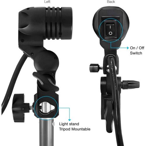  [아마존베스트]LS LIMO STUDIO LIMOSTUDIO LimoStudio 2 Pcs Photography Studio AC Socket Light Stand Mount Umbrella Holder, AGG886