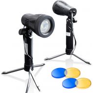 [아마존베스트]LS LIMO STUDIO LIMOSTUDIO LimoStudio Photography Continuous LED Portable Light Lamp with Table Top Studio with Color Filters for Photography Photo Studio, 2 sets, AGG1501