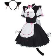 LSLRAD Nekopara Anime Cosplay Chocola Maid Uniforms Dresses Halloween Party Costumes