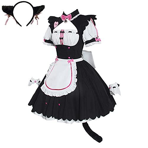  할로윈 용품LSLRAD Nekopara Anime Cosplay Chocola Maid Uniforms Dresses Halloween Party Costumes