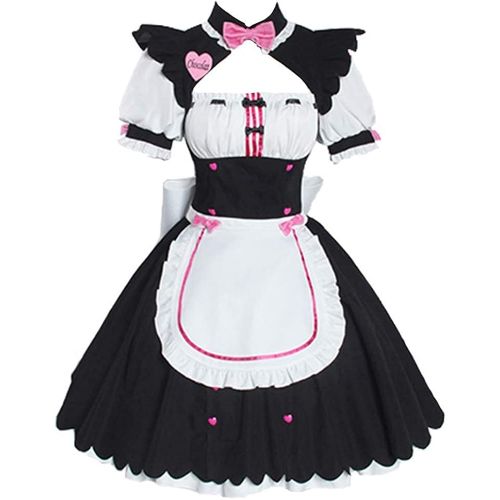  할로윈 용품LSLRAD Nekopara Anime Cosplay Chocola Maid Uniforms Dresses Halloween Party Costumes