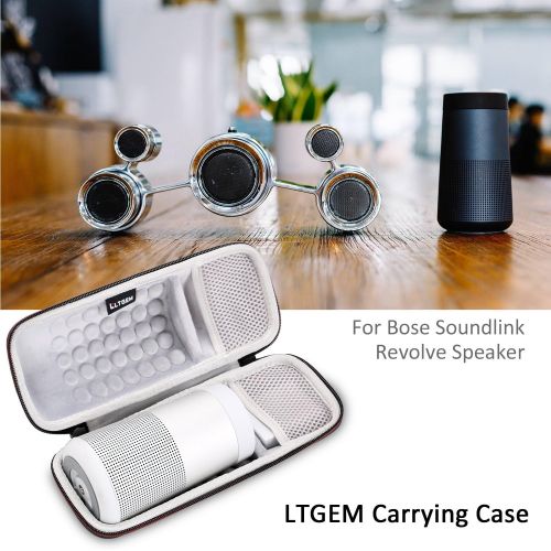  LTGEM EVA Hard Case for Bose SoundLink Revolve or Revolve (Series II) Bluetooth Speaker with Mesh Pocket-Black