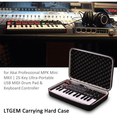  [아마존베스트]LTGEM Travel Hard Carrying Case for Akai Professional MPK Mini MKII & MK3 & MPK Mini Play | 25-Key Ultra-Portable USB MIDI Drum Pad & Keyboard Controller