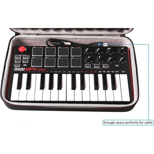  [아마존베스트]LTGEM Travel Hard Carrying Case for Akai Professional MPK Mini MKII & MK3 & MPK Mini Play | 25-Key Ultra-Portable USB MIDI Drum Pad & Keyboard Controller