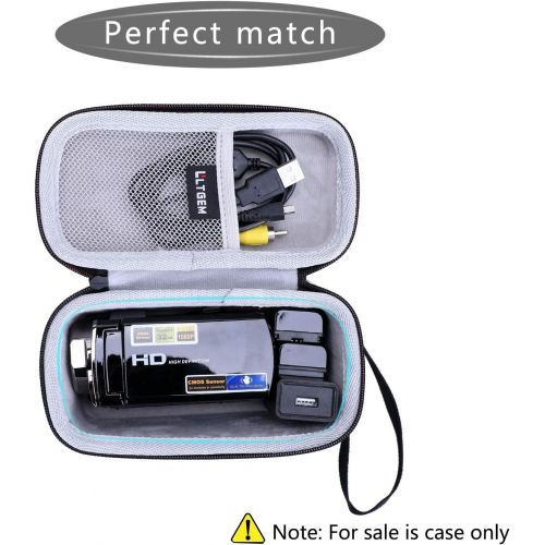  [아마존베스트]LTGEM EVA Hard Case for Kicteck Video Camera Camcorder Digital YouTube Vlogging Camera Recorder - Travel Protective Carrying Storage Bag