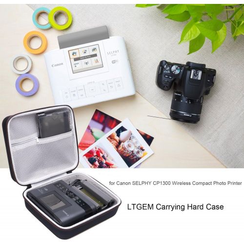  LTGEM EVA Hard Case for Canon SELPHY CP1200 & CP1300 Wireless Compact Photo Printer - Travel Protective Carrying Storage Bag