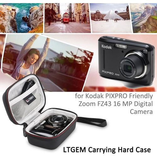  LTGEM EVA Hard Case for Kodak PIXPRO Friendly Zoom FZ53-RD or FZ43-RD 16 MP Digital Camera - Travel Protective Carrying Storage Case