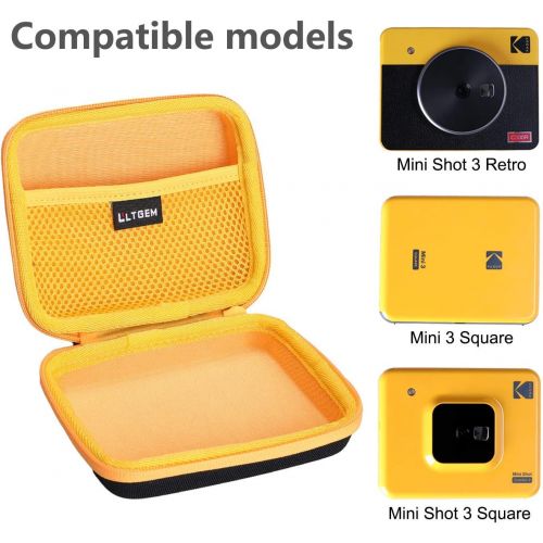  LTGEM EVA Hard Case for Kodak Mini Shot 3 Retro/Mini 3 Square 3x3 Retro/Mini Shot 3 Square Instant Camera & Photo Printer ? Yellow