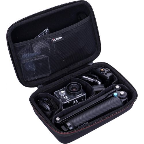  AKASO Camera Case - LTGEM EVA Hard Case for AKASO EK7000/EK7000 Pro, Brave 4/7, V50X/V50 Elite Sports Action Camera (Camera + Mounts + Accessories Case)