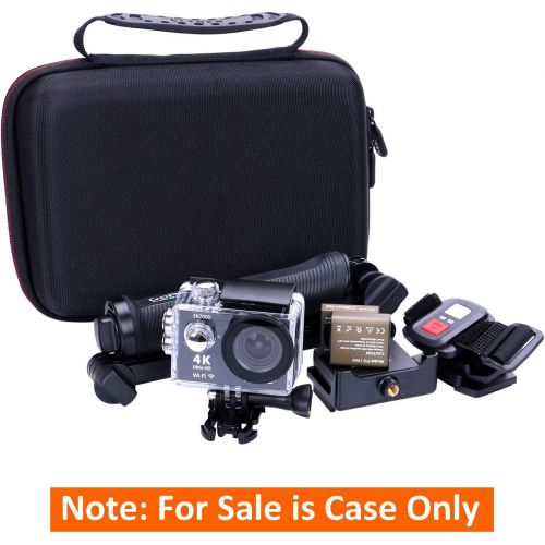  AKASO Camera Case - LTGEM EVA Hard Case for AKASO EK7000/EK7000 Pro, Brave 4/7, V50X/V50 Elite Sports Action Camera (Camera + Mounts + Accessories Case)