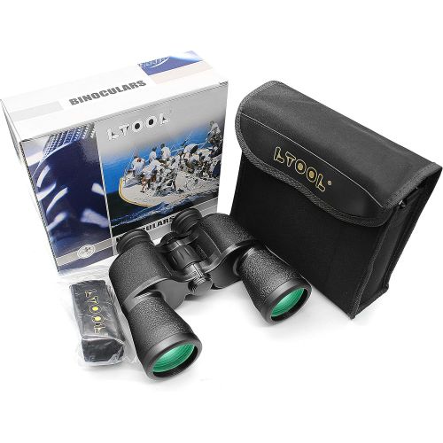  [아마존베스트]LTOOL 20×50 High Power Binoculars for Adults,Low Light Night Vision Waterproof HD,Using BAK-4 Prism FMC Lens 22mm Large Eyepiece,Binoculars for Bird Watching Travel Hunting