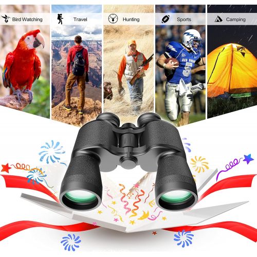  [아마존베스트]LTOOL 20×50 High Power Binoculars for Adults,Low Light Night Vision Waterproof HD,Using BAK-4 Prism FMC Lens 22mm Large Eyepiece,Binoculars for Bird Watching Travel Hunting