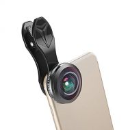 LU Mobile Phone Lens, 238 Degree Full Screen Without vignetting fisheye SLR Lens, HD Universal External Camera, iPhone 7/6/6s Plus/5/SE LG HTC Huawei and Other Smartphone