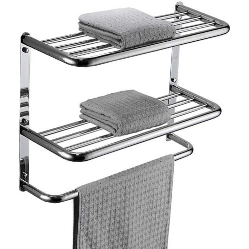  LUANT 24 Inch Bathroom Shelf 3-Tier Wall Mounting Rack with Towel Bars